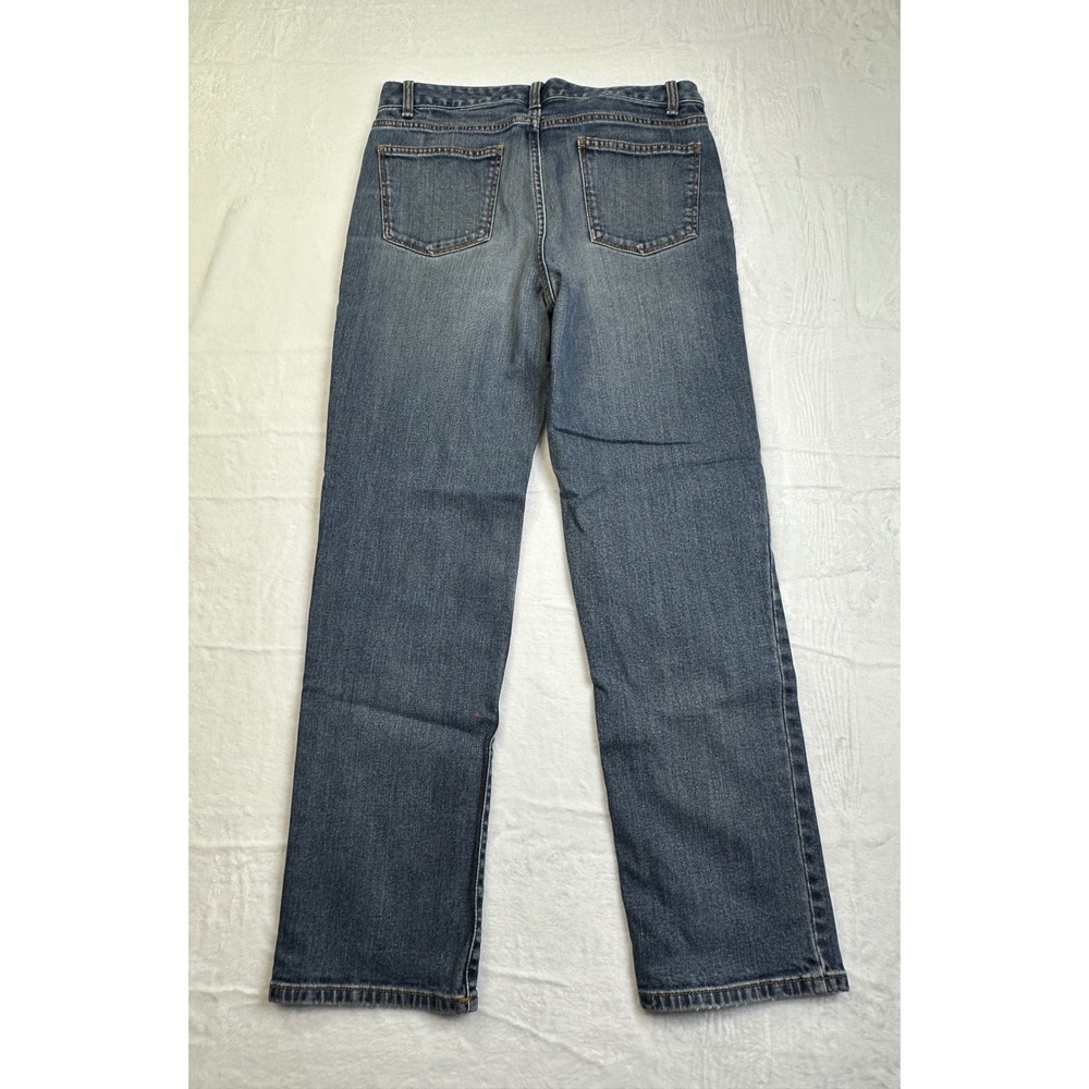 Talbots Heritage Jeans Women 10P Blue Straight Leg Petite Medium Wash Stretch - Picture 2 of 10